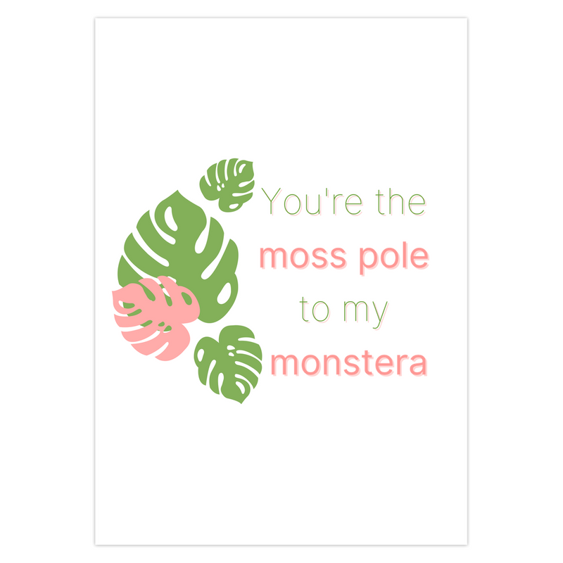 Monstera Valentines Card 