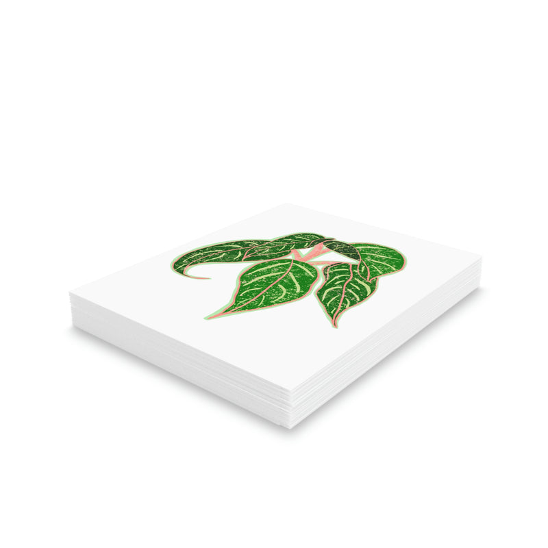 Tarjeta de felicitación de la planta Aglaonema (en blanco)