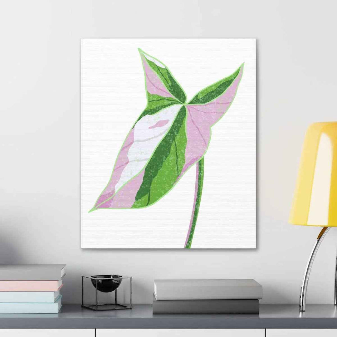 Syngonium Tricolor Canvas | Botanical Canvas Art Print With Matte Finish