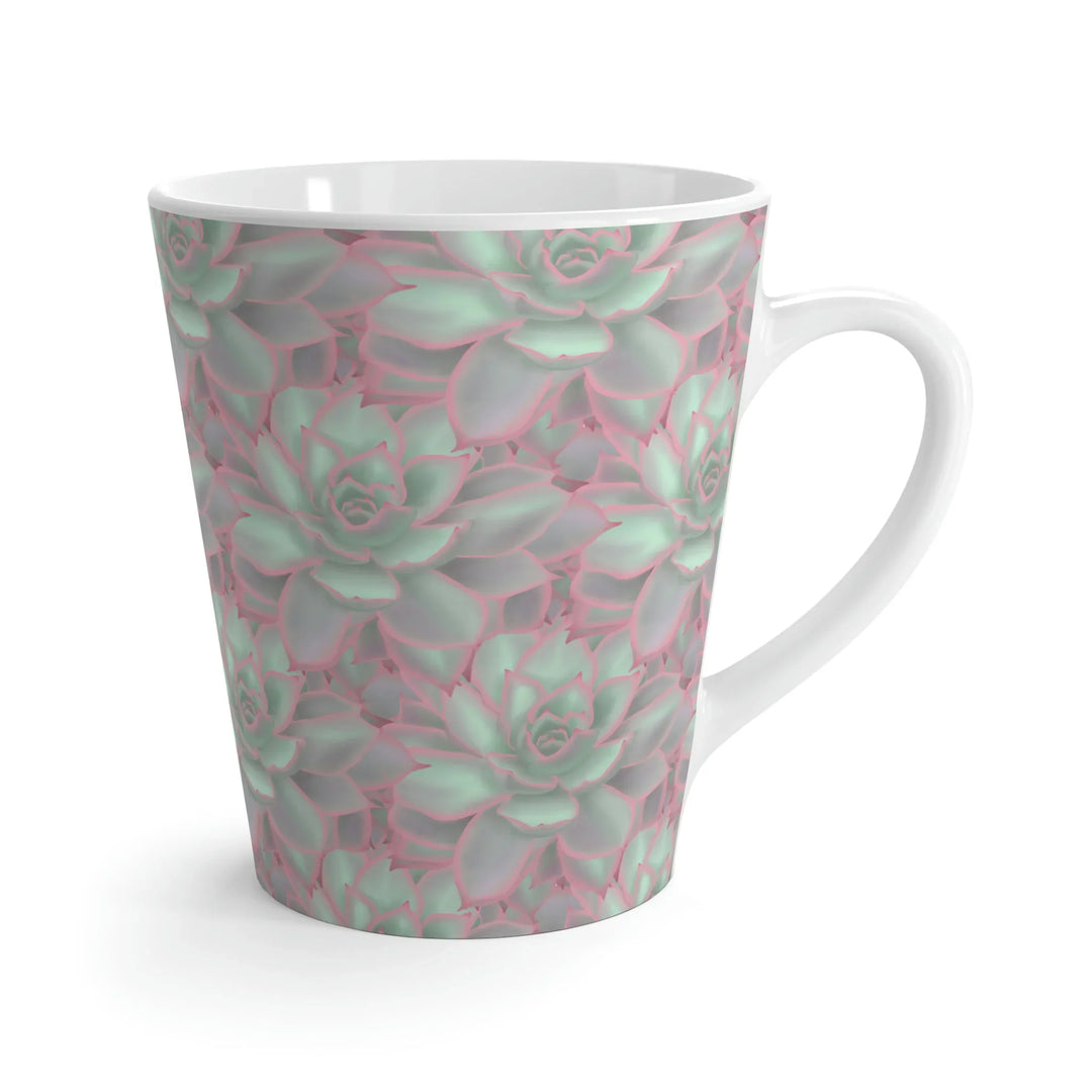 Echeveria Violet Queen Mug - 12 Oz Ceramic Coffee Cup With Easy-Grip Handle