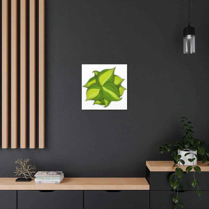 Philodendron Brasil Canvas - Botanical Canvas Art Print With Matte Finish & Durable Hanging