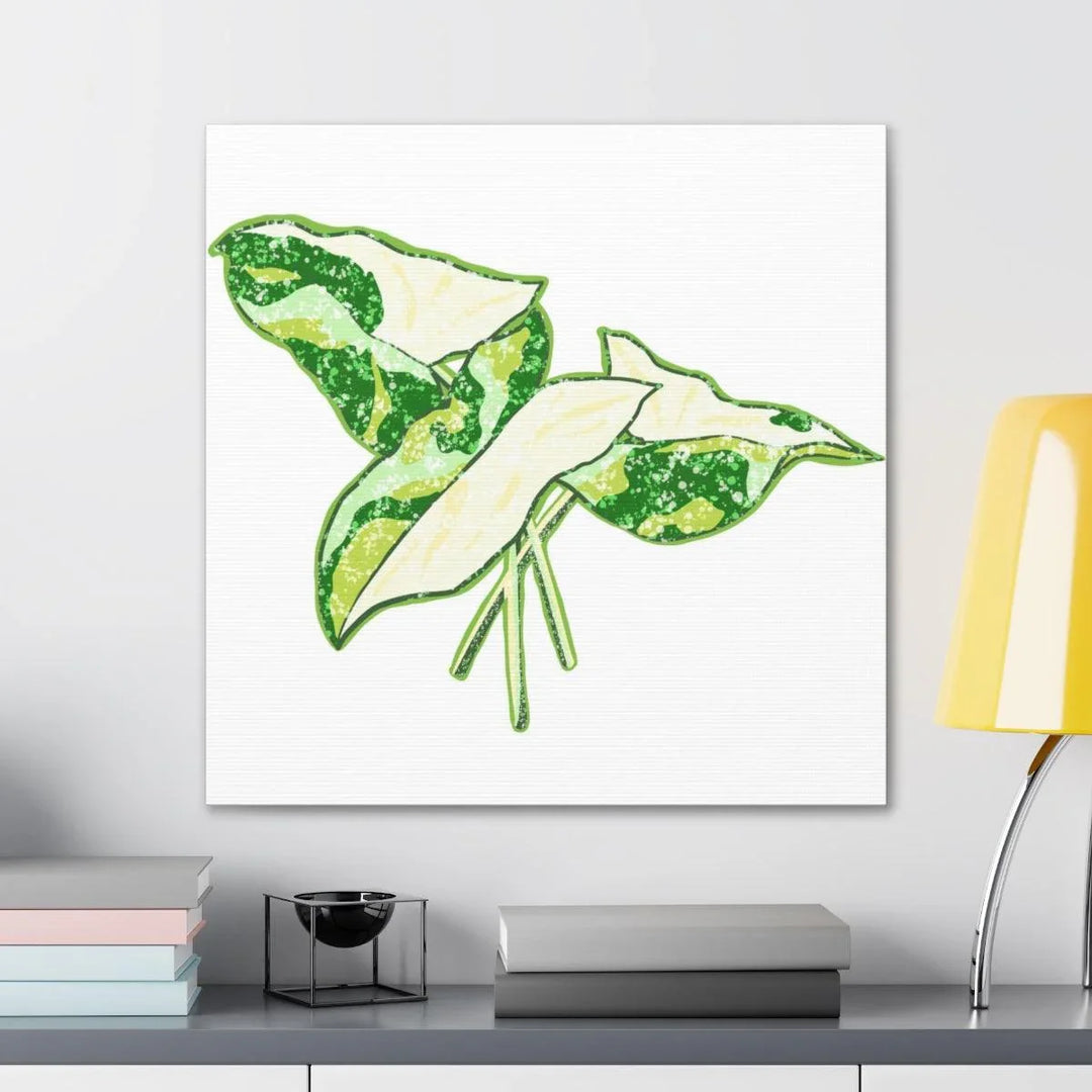 Marble Syngonium Canvas - Botanical Canvas Art Print | Durable Cotton Matte Finish - Laura Christine Photography & Design