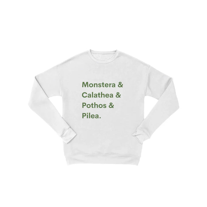 House Plant Sweatshirt – Cozy Cotton Fleece Hoodie With Botanical Print