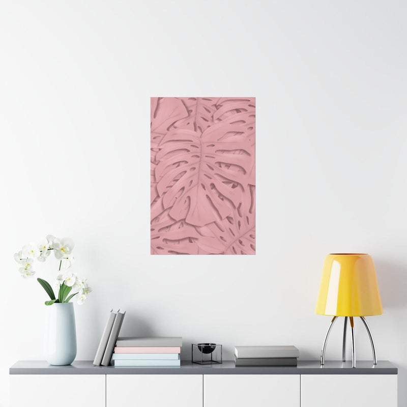 Soft Pink Monstera Print, Poster, Laura Christine Photography & Design, Back to School, Home & Living, Indoor, Matte, Paper, Posters, Valentine&