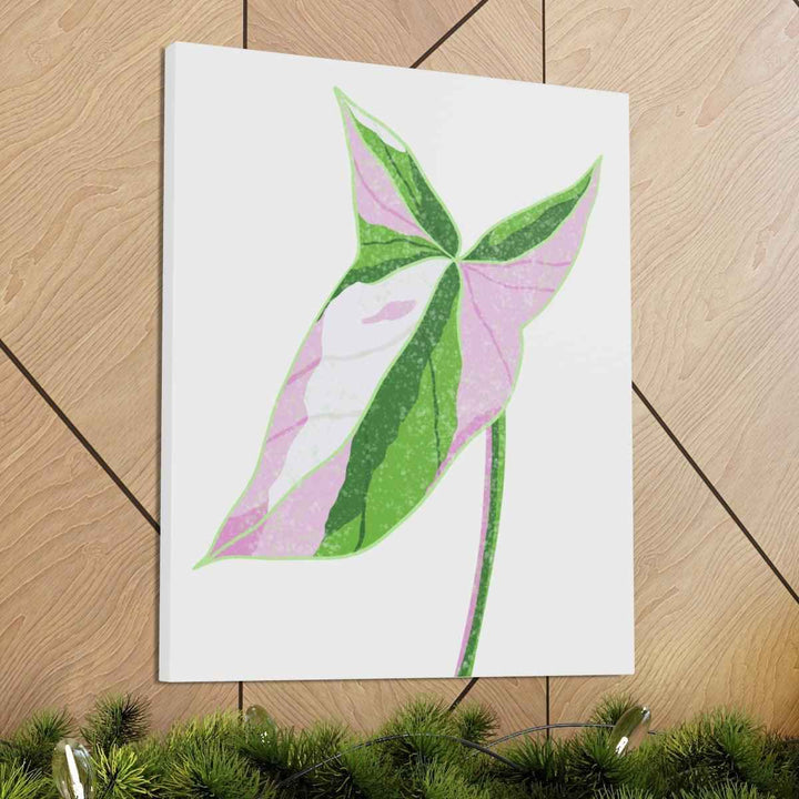Syngonium Tricolor Canvas | Botanical Canvas Art Print With Matte Finish
