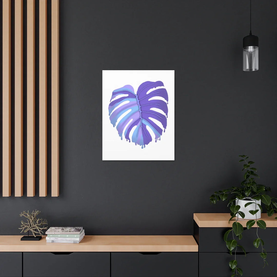 Purple Monstera Canvas - Modern Canvas Art Print | Botanical Wall Decor - Laura Christine Photography & Design
