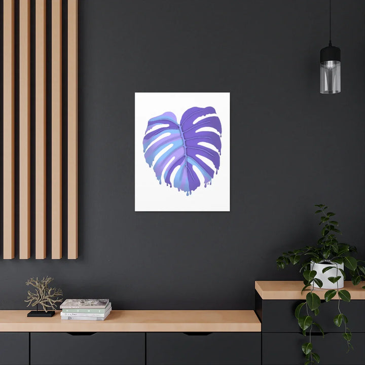 Purple Monstera Canvas - Modern Canvas Art Print | Botanical Wall Decor - Laura Christine Photography & Design