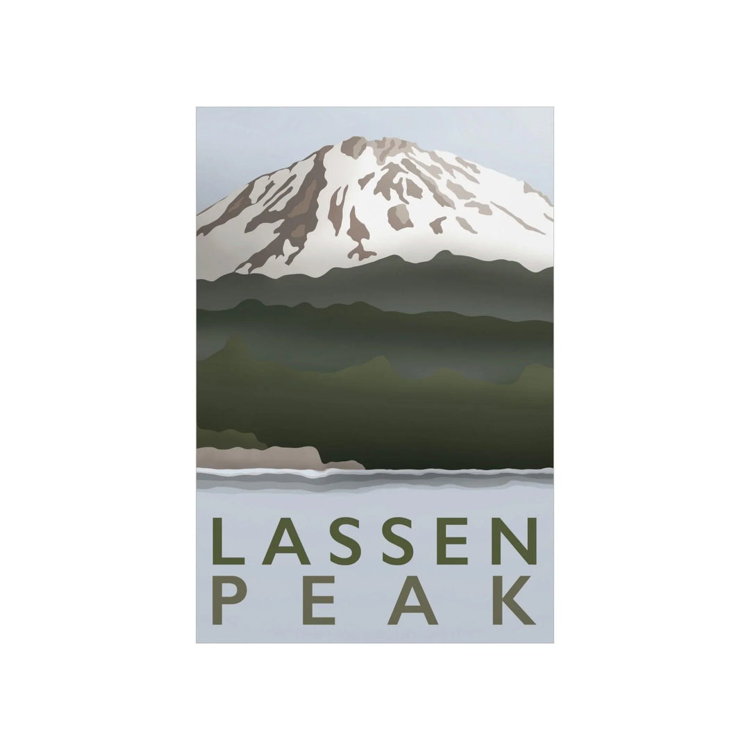 Lassen Peak Minimalist Print, Poster, Printify, Back to School, Home & Living, Indoor, Matte, Paper, Posters, Valentine's Day promotion, Laura Christine Photography & Design, laurachristinedesign.com
