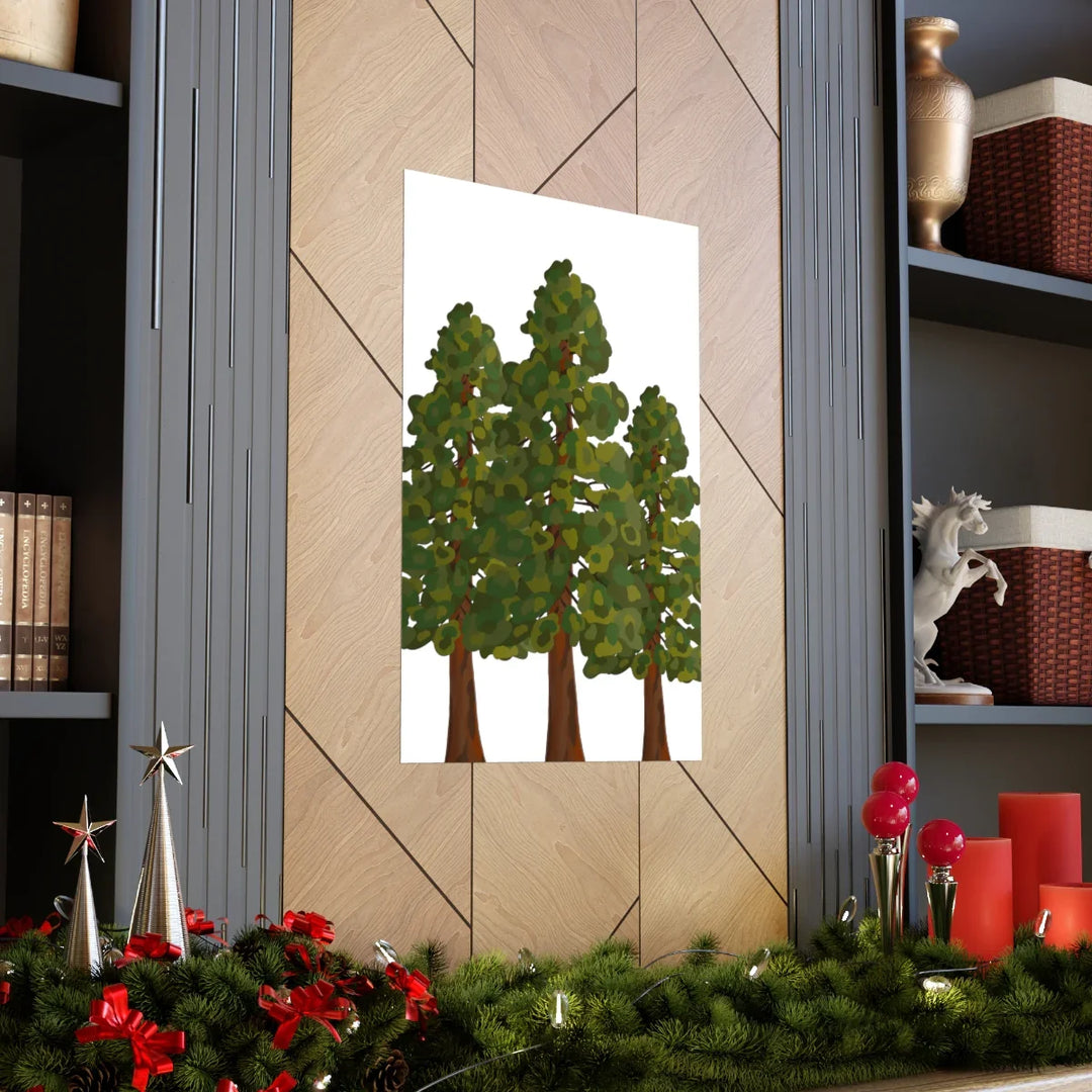 Coastal Redwoods Print – Museum-Grade Paper Poster | Archival Ink Artwork Unframed