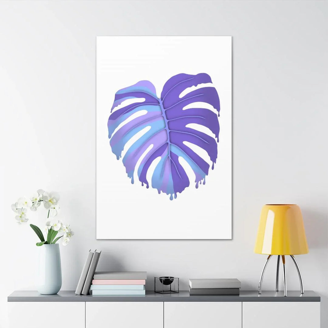 Purple Monstera Canvas - Modern Canvas Art Print | Botanical Wall Decor - Laura Christine Photography & Design