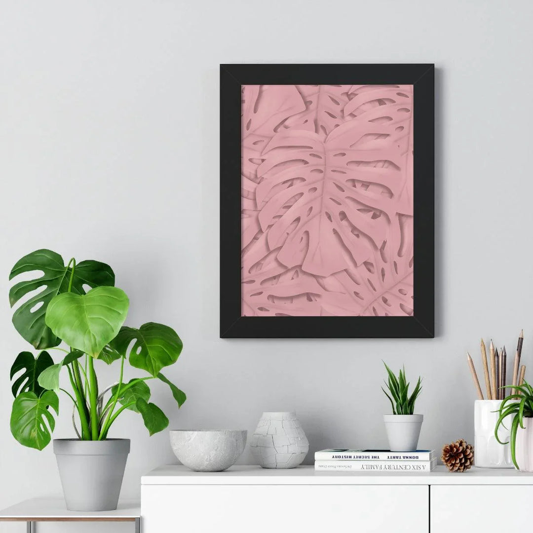 Soft Pink Monstera Framed Print, Poster, Laura Christine Photography & Design, Framed, Home & Living, Indoor, Paper, Posters, Laura Christine Photography & Design, laurachristinedesign.com