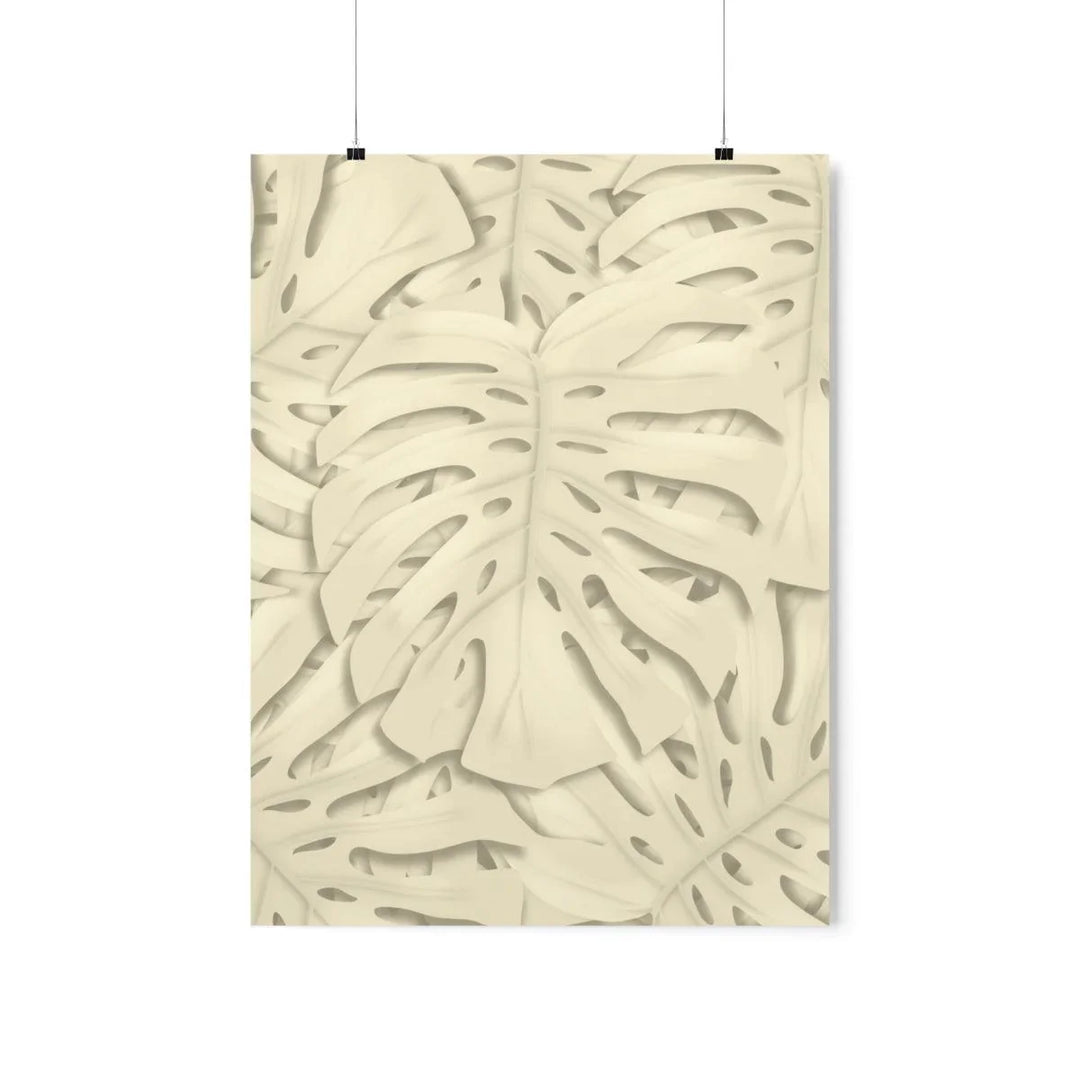 Soft Beige Monstera Print, Poster, Laura Christine Photography & Design, Back to School, Home & Living, Indoor, Matte, Paper, Posters, Valentine's Day promotion, Laura Christine Photography & Design, laurachristinedesign.com