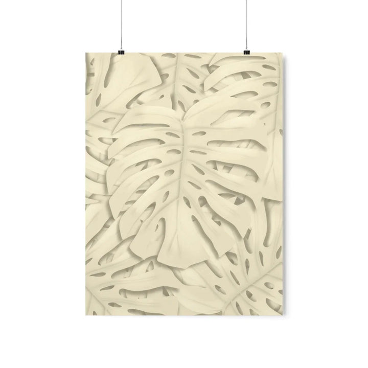Soft Beige Monstera Print, Poster, Laura Christine Photography & Design, Back to School, Home & Living, Indoor, Matte, Paper, Posters, Valentine's Day promotion, Laura Christine Photography & Design, laurachristinedesign.com