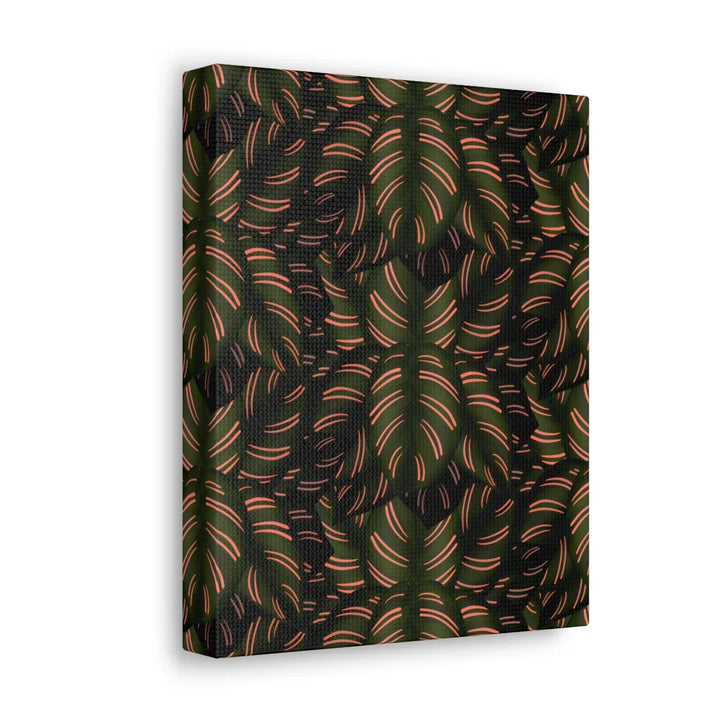 Calathea Pinstripe Canvas – Botanical Canvas Art Print | Matte Finish Wall Decor