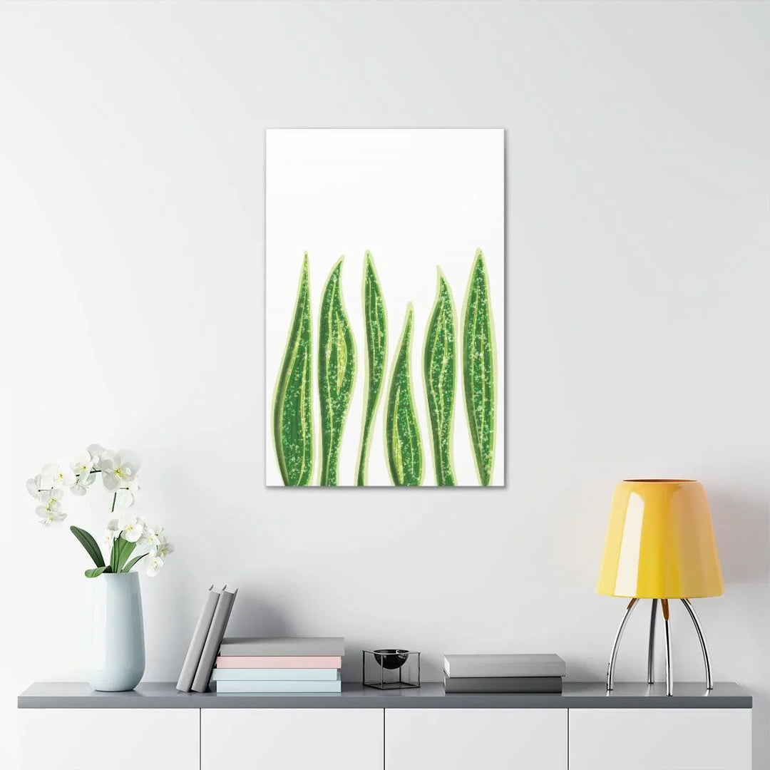 Snake Plant Canvas | Botanical Canvas Decor - Matte Finish Artwork for Living Room - Laura Christine Photography & Design