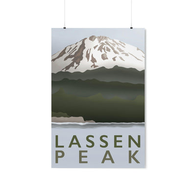 Lassen Peak Minimalist Print, Poster, Printify, Back to School, Home & Living, Indoor, Matte, Paper, Posters, Valentine's Day promotion, Laura Christine Photography & Design, laurachristinedesign.com