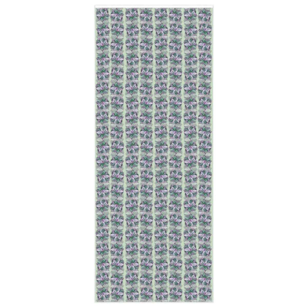 Tradescantia Nanouk Wrapping Paper - Premium Gloss Floral Gift Wrap with Pink Variegated Leaves