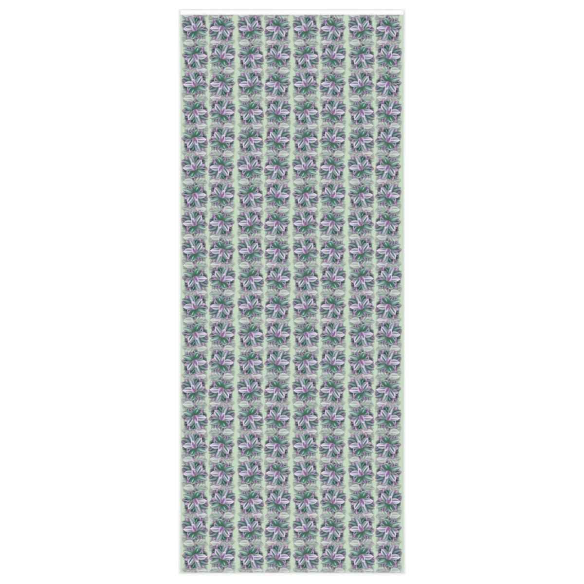 Tradescantia Nanouk Wrapping Paper - Premium Gloss Floral Gift Wrap with Pink Variegated Leaves