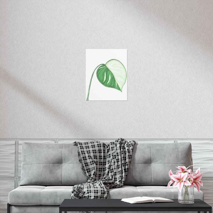 Monstera Albo Print – Large Tropical Leaf Poster | Museum Grade Paper Artwork Unframed