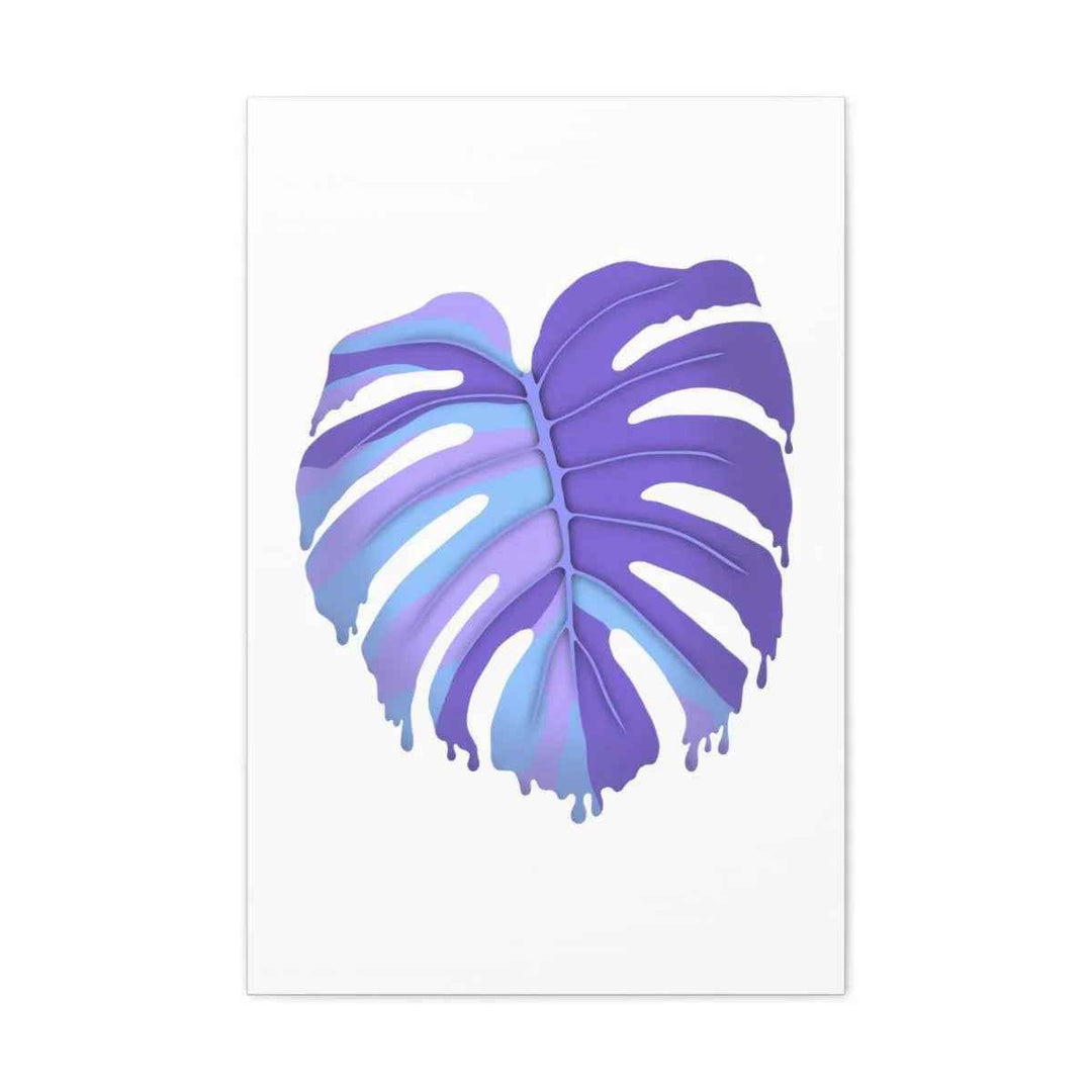 Purple Monstera Canvas - Modern Canvas Art Print | Botanical Wall Decor
