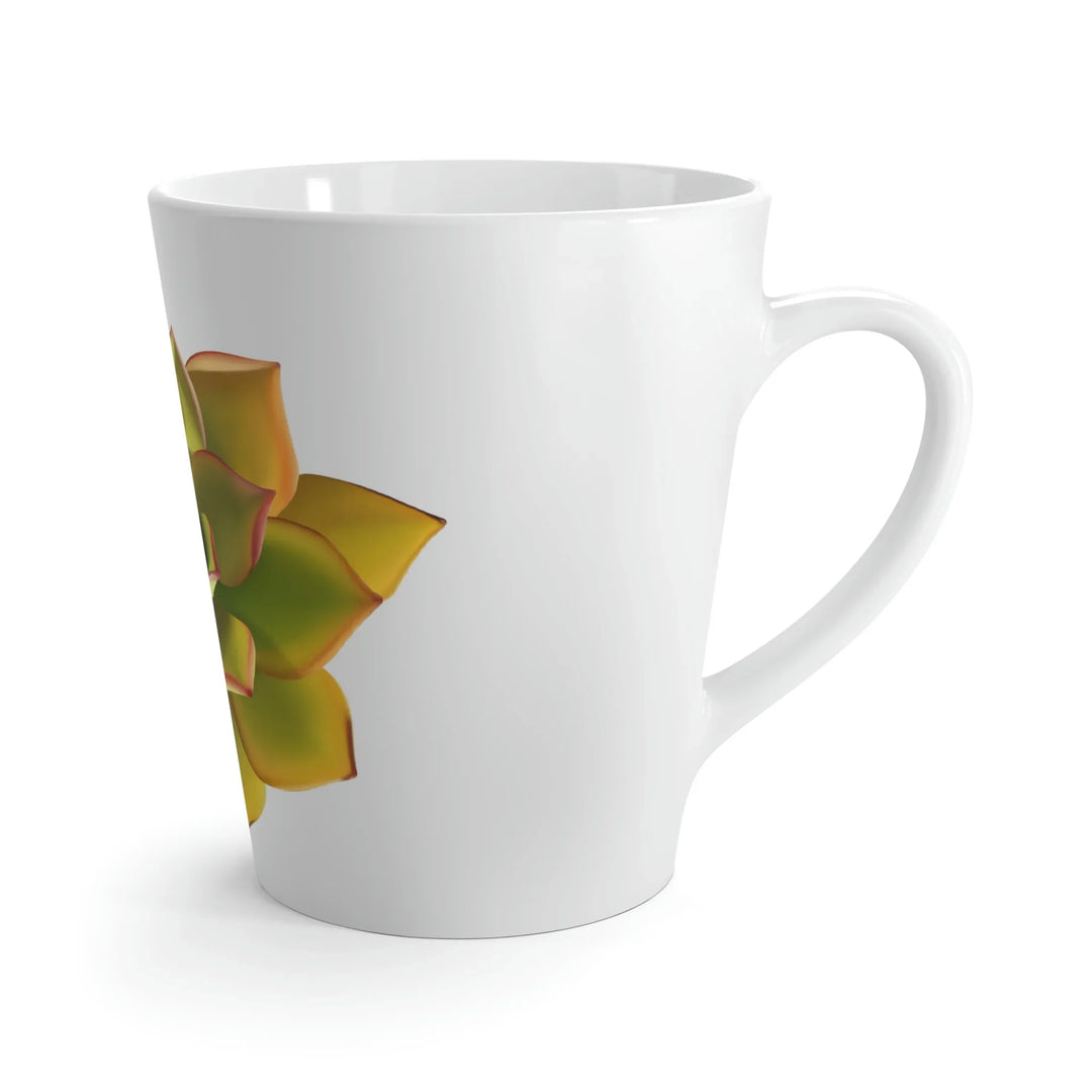 Noble Aeonium Mug – Durable Ceramic Coffee Cup With Succulent Design