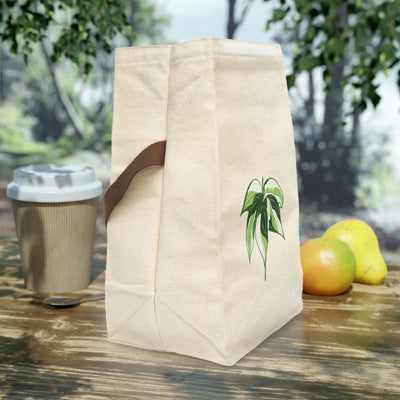 Philodendron 'Cream Splash' Lunch Bag, Bags, Printify, Accessories, Bags, Dining, DTG, Home & Living, Kitchen, Kitchen Accessories, Lunch bag, Reusable, Totes, Laura Christine Photography & Design, laurachristinedesign.com