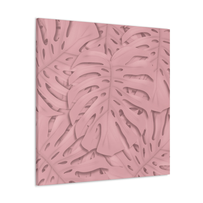 Soft Pink Monstera Canvas