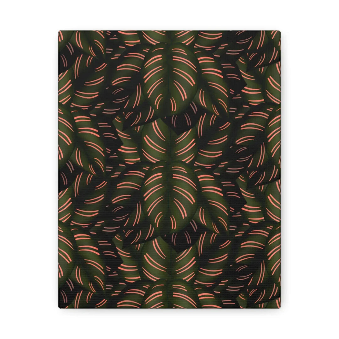 Calathea Pinstripe Canvas – Botanical Canvas Art Print | Matte Finish Wall Decor