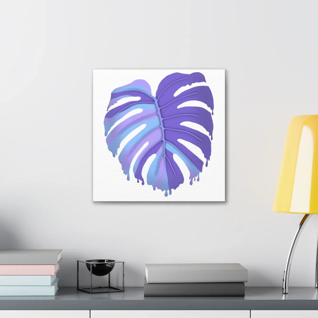 Purple Monstera Canvas - Modern Canvas Art Print | Botanical Wall Decor - Laura Christine Photography & Design