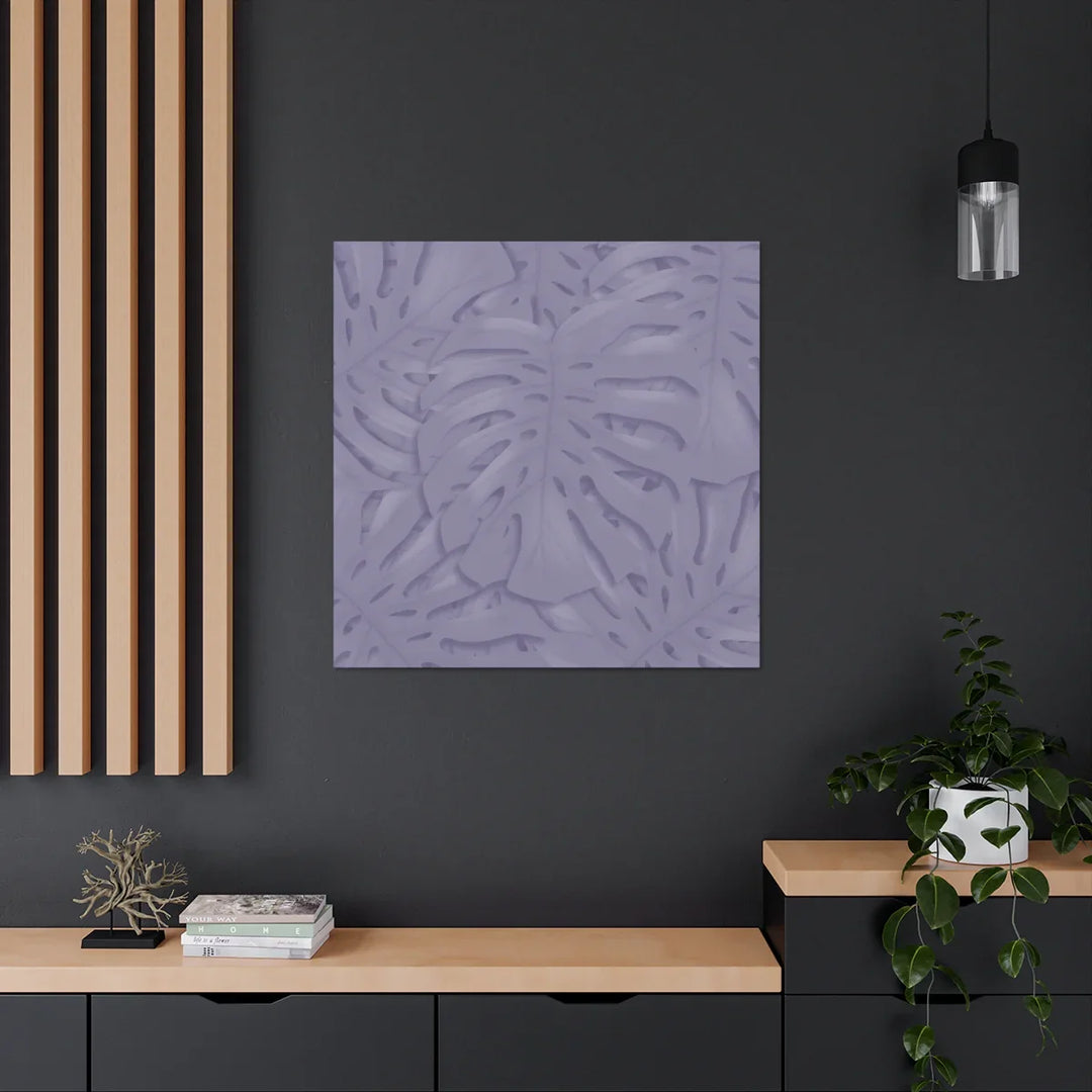Violet Monstera Canvas – Durable Canvas Art Print With Matte Finish & Botanical Design