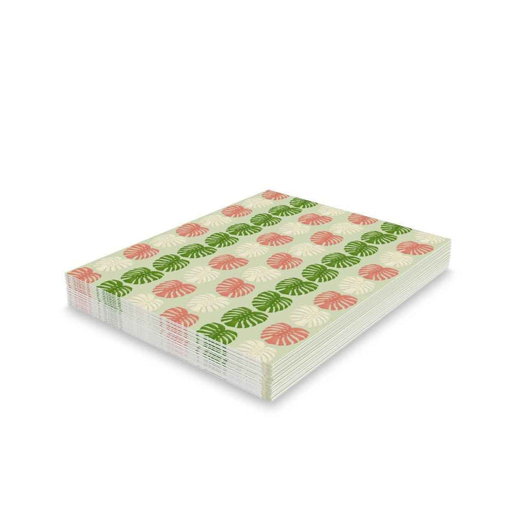 Monstera Deliciosa Greeting Card – Botanical Note Cards With Natural Leaf Pattern