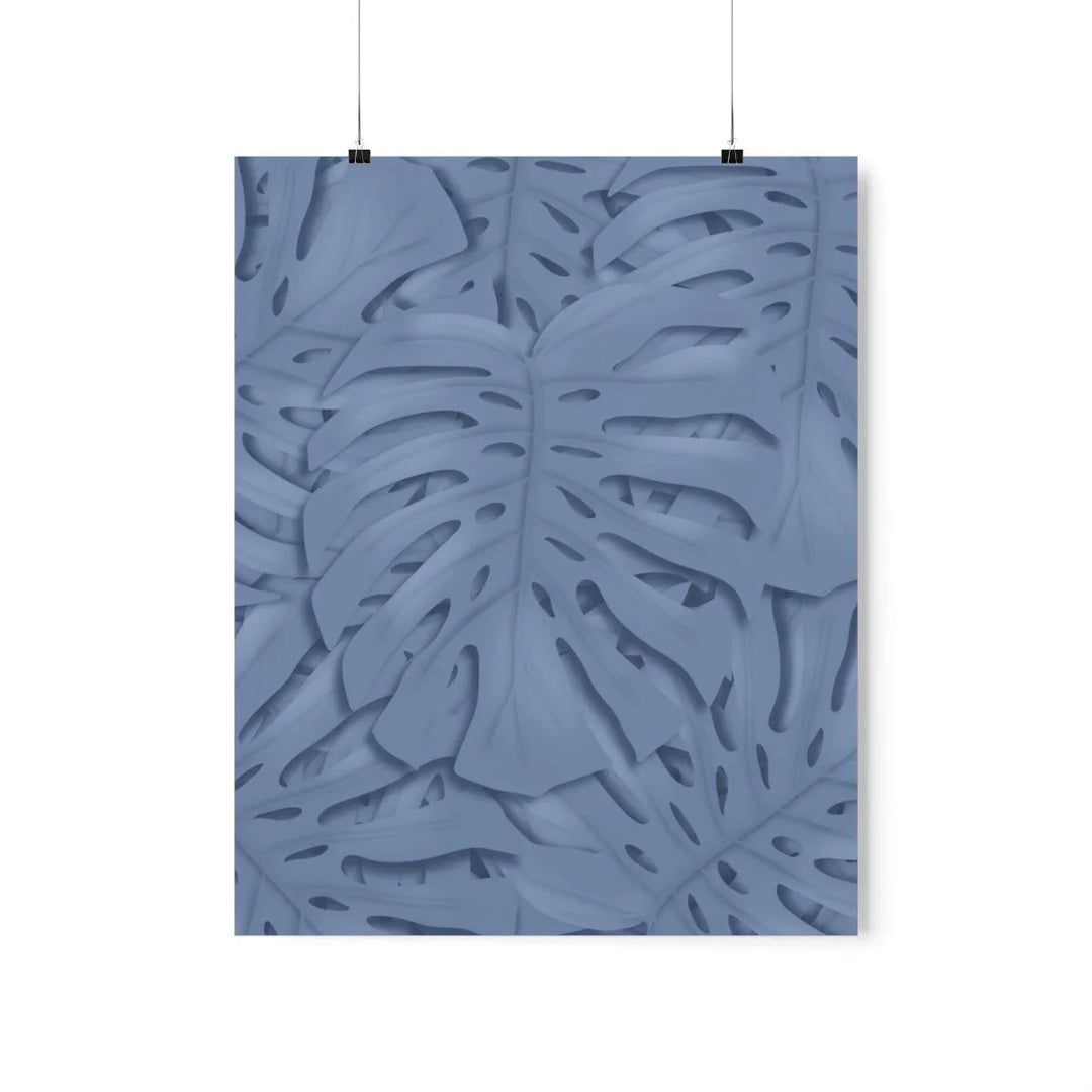 Slate Blue Monstera Print, Poster, Laura Christine Photography & Design, Back to School, Home & Living, Indoor, Matte, Paper, Posters, Valentine's Day promotion, Laura Christine Photography & Design, laurachristinedesign.com