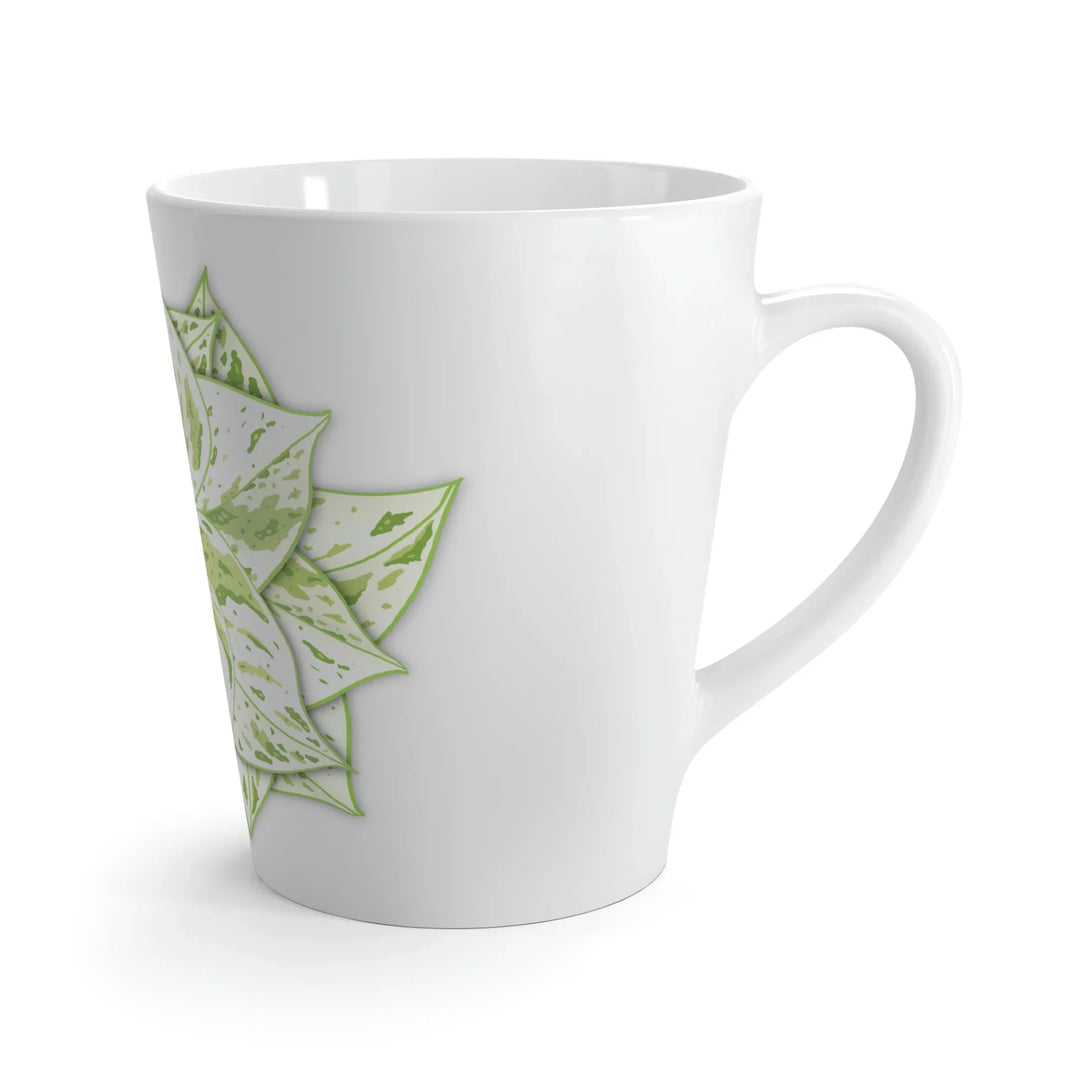 Snow Queen Pothos Mug - Durable Ceramic Cup with Variegated Foliage Design - Laura Christine Photography & Design