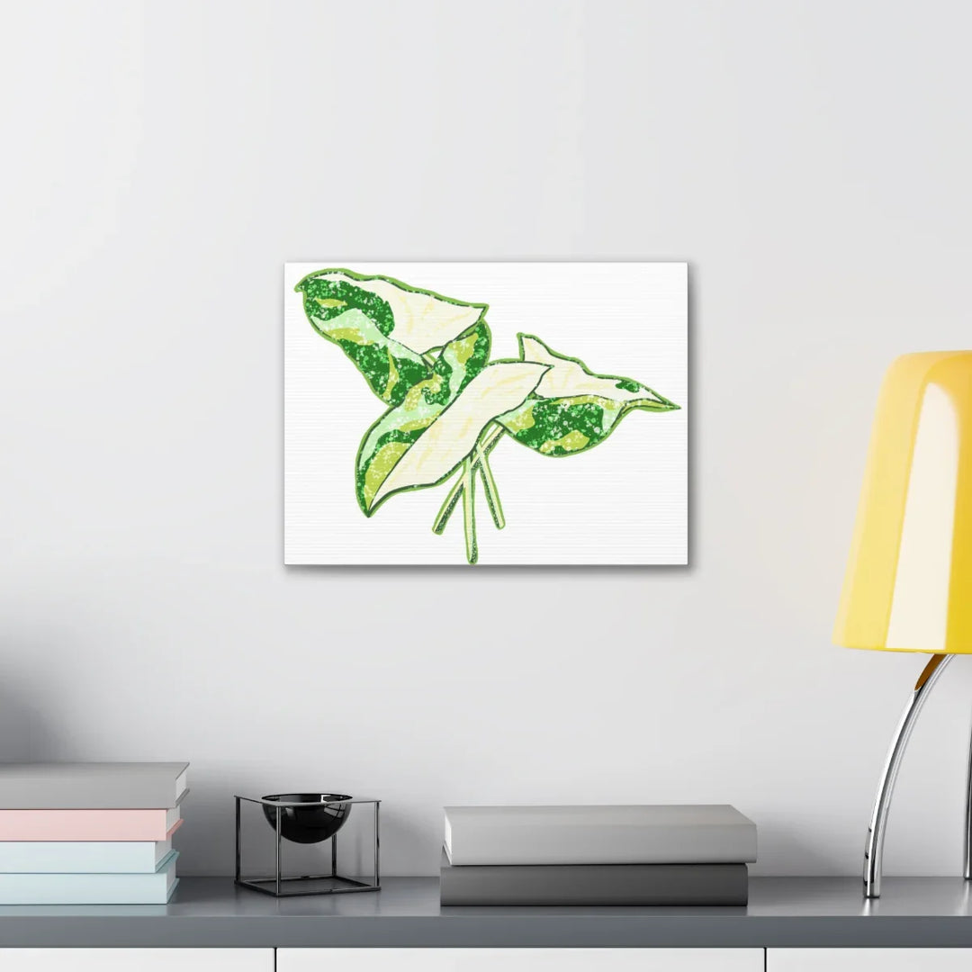 Marble Syngonium Canvas - Botanical Canvas Art Print | Durable Cotton Matte Finish - Laura Christine Photography & Design