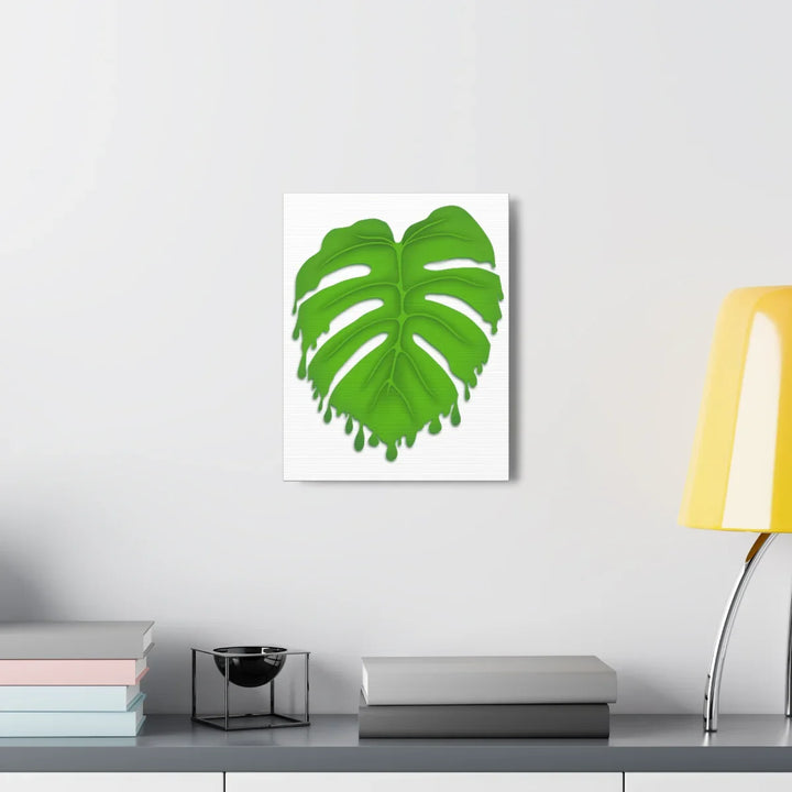 Melting Monstera Canvas | Large Botanical Canvas Art Print With Matte Finish