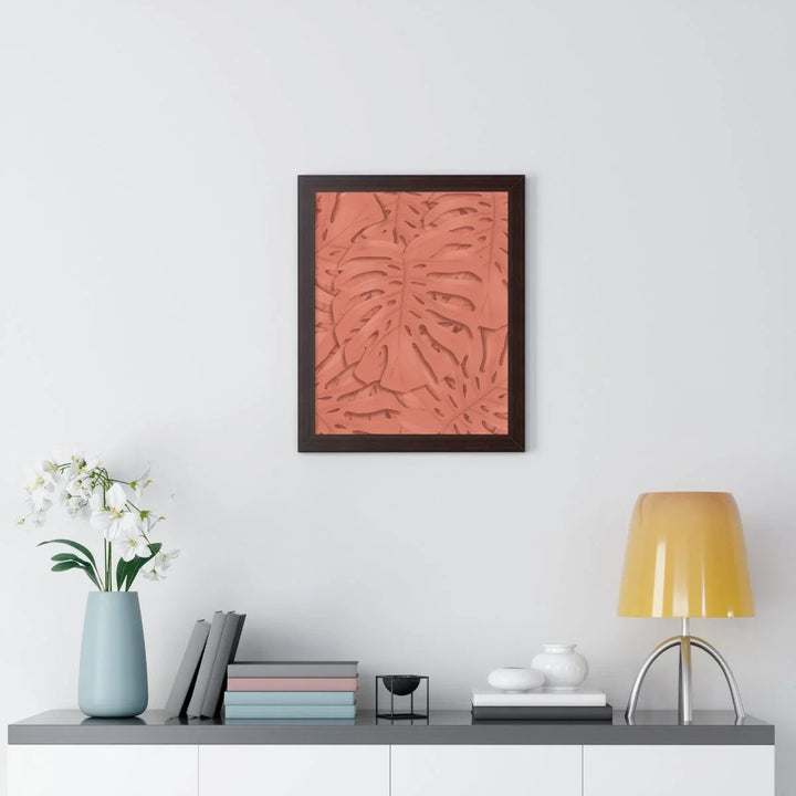 Coral Monstera Framed Print, Poster, Laura Christine Photography & Design, Framed, Home & Living, Indoor, Paper, Posters, Laura Christine Photography & Design, laurachristinedesign.com