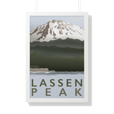 Lassen Peak Minimalist Framed Print, Poster, Printify, Framed, Home & Living, Indoor, Paper, Posters, Laura Christine Photography & Design, laurachristinedesign.com