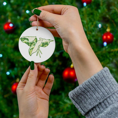 Marble Syngonium Ceramic Ornament, Home Decor, Laura Christine Photography & Design, Ceramic, Christmas, Glossy, Holiday Picks, Home & Living, ornament, Ornaments, Seasonal Decorations, Laura Christine Photography & Design, laurachristinedesign.com