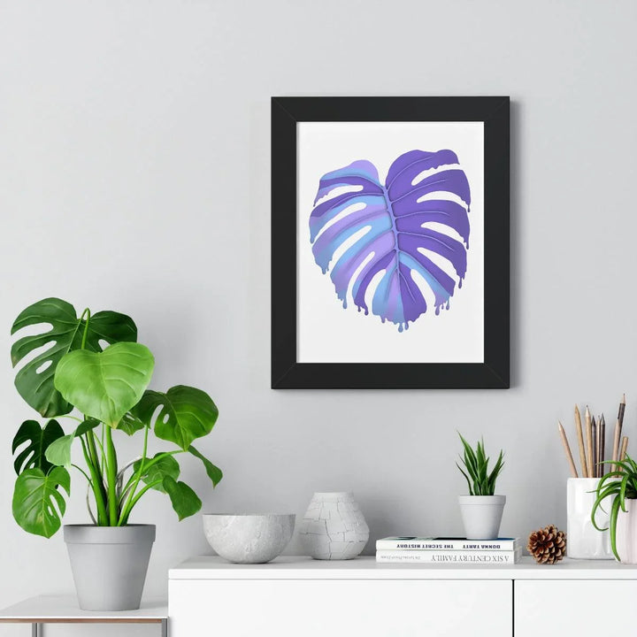 Melting Monstera (Purple) Framed Print, Poster, Laura Christine Photography & Design, Framed, Home & Living, Indoor, Paper, Posters, Laura Christine Photography & Design, laurachristinedesign.com