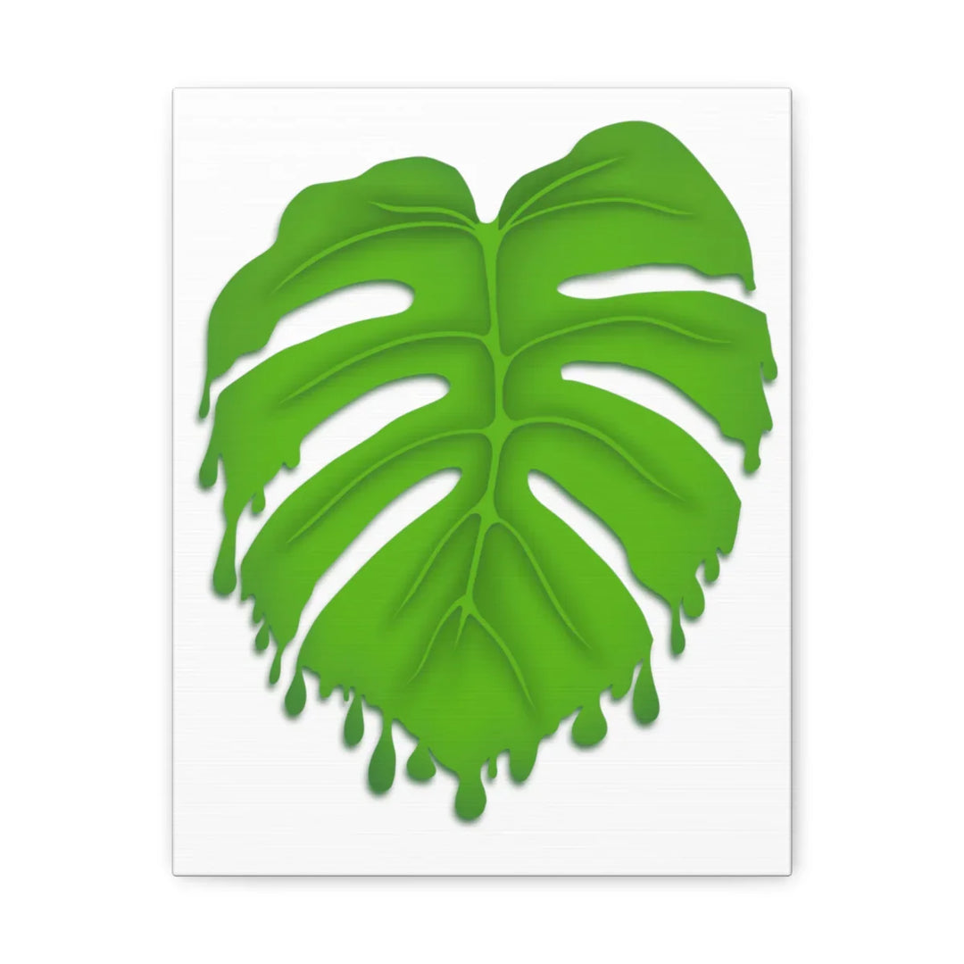 Melting Monstera Canvas | Large Botanical Canvas Art Print With Matte Finish