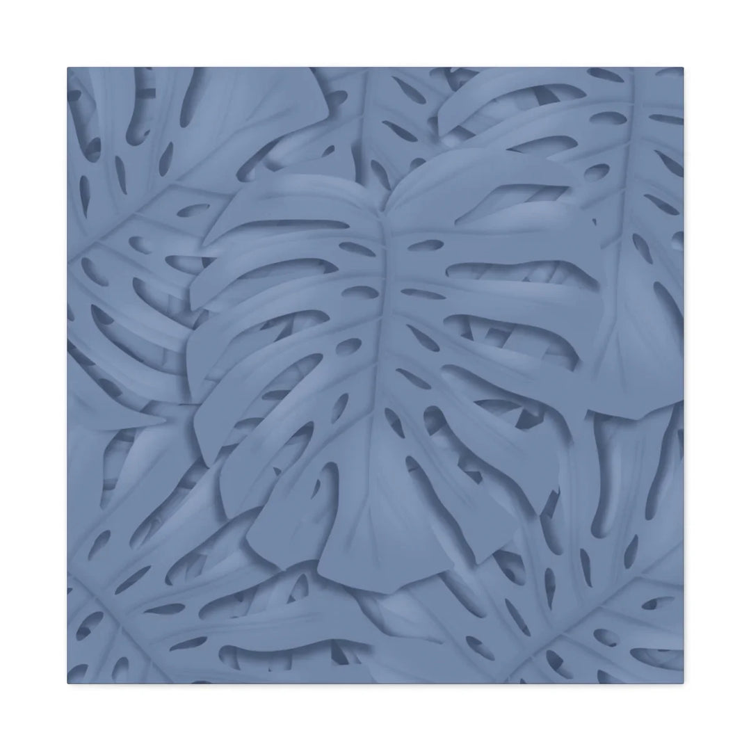 Monstera Canvas Art – Blue Monstera Print | Durable Matte Canvas Art Print
