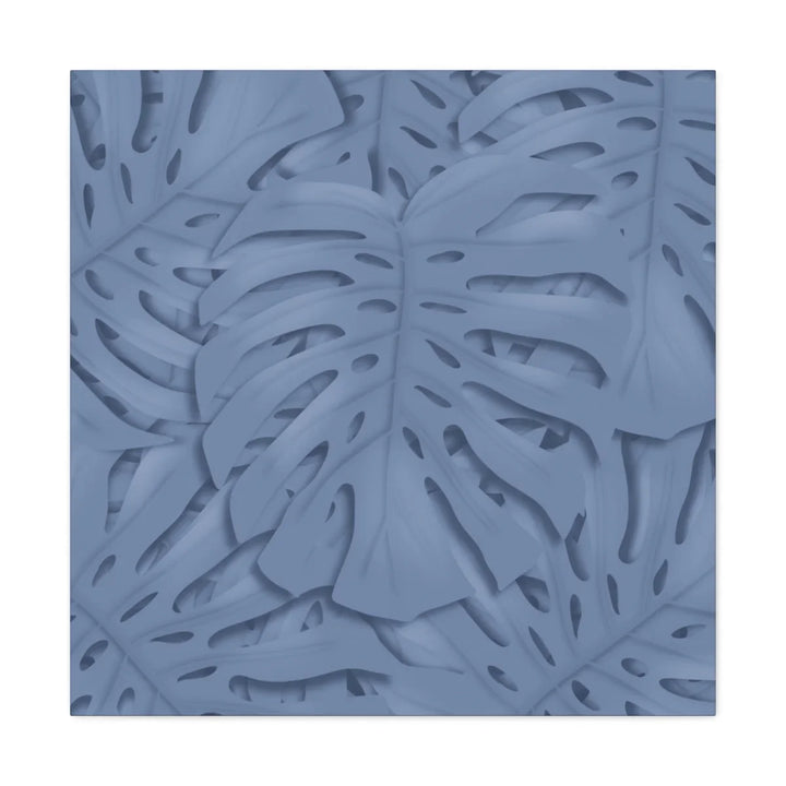 Monstera Canvas Art – Blue Monstera Print | Durable Matte Canvas Art Print
