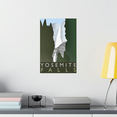 Yosemite Falls Minimalist Print, Poster, Printify, Back to School, Home & Living, Indoor, Matte, Paper, Posters, Valentine's Day promotion, Laura Christine Photography & Design, laurachristinedesign.com