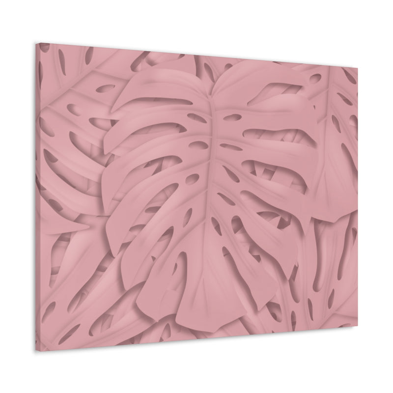 Soft Pink Monstera Canvas