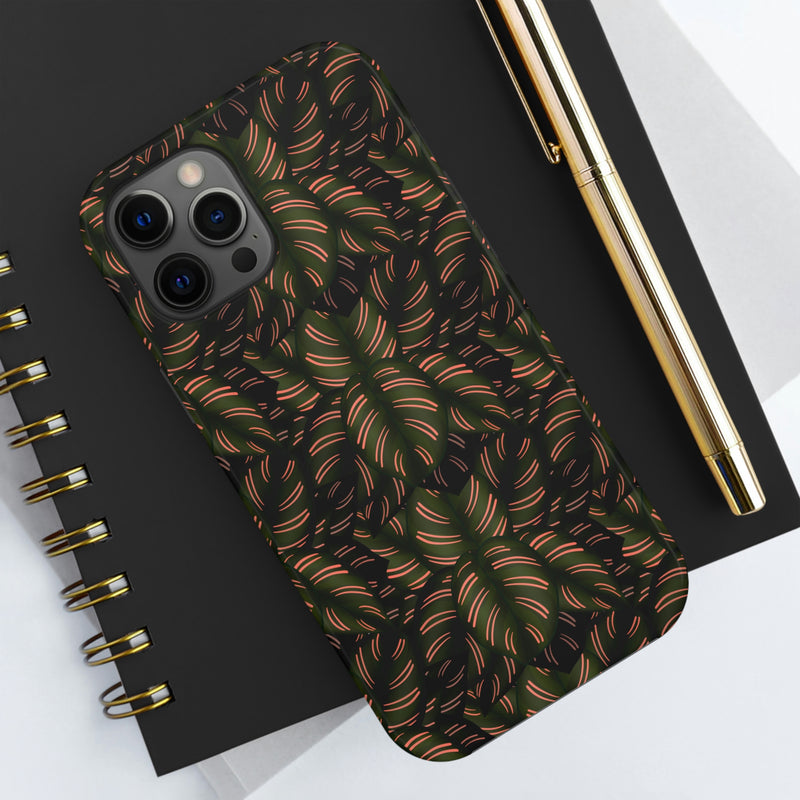 Calathea Pinstripe Phone Case, Phone Case, Printify, Accessories, Glossy, iPhone Cases, Matte, Phone accessory, Phone Cases, Samsung Cases, Laura Christine Photography & Design, laurachristinedesign.com