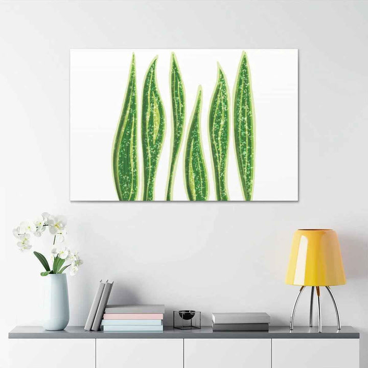 Snake Plant Canvas | Botanical Canvas Decor - Matte Finish Artwork for Living Room
