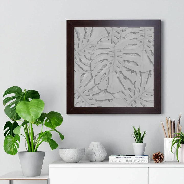 Soft Gray Monstera Framed Print, Poster, Laura Christine Photography & Design, Framed, Home & Living, Indoor, Paper, Posters, Laura Christine Photography & Design, laurachristinedesign.com