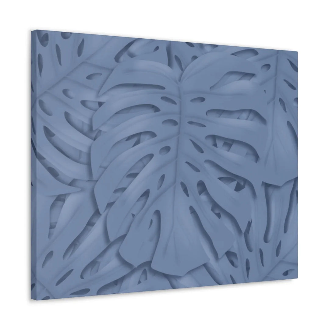 Monstera Canvas Art – Blue Monstera Print | Durable Matte Canvas Art Print