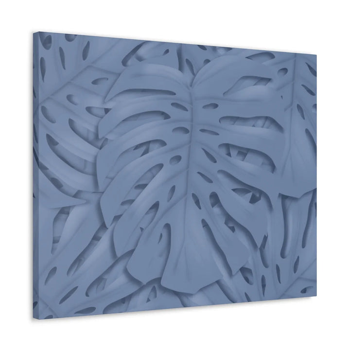Monstera Canvas Art – Blue Monstera Print | Durable Matte Canvas Art Print