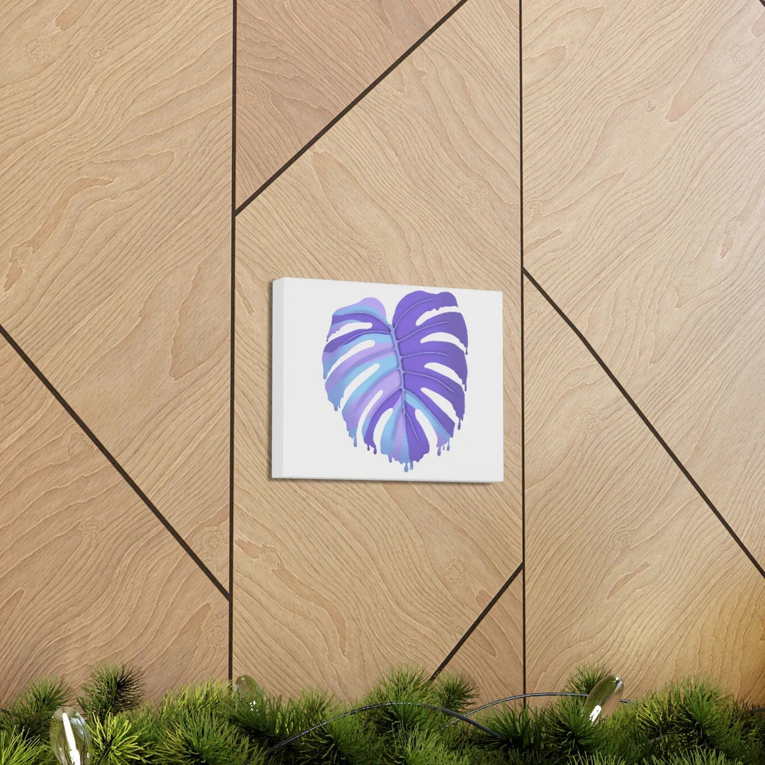 Purple Monstera Canvas - Modern Canvas Art Print | Botanical Wall Decor - Laura Christine Photography & Design